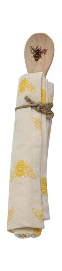Bee Dish Towel & Spoon Set