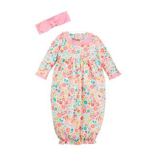 Mudpie Rainbow Floral Take Me Home 0-3M