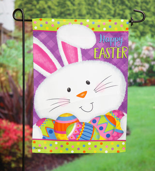 Easter Bunny Suede Garden Flag