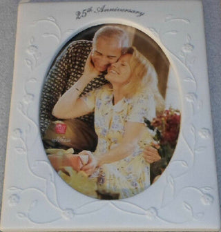 Porcelain 25th Anniversary Photo Frame