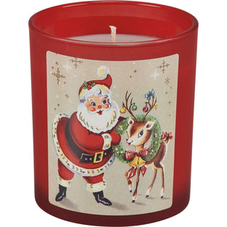Santa’s Reindeer Evergreen Candle Style 4