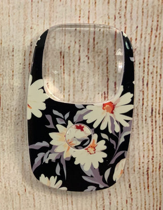 Optimum Optical OptiCard LED Pocket Magnifier Black w/White Flowers