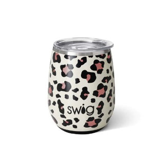 Swig Luxy Leopard Stemless Wine Cup 14oz.