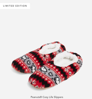 Vera Bradley Snoopy Fair Isle Cozy Life Slippers