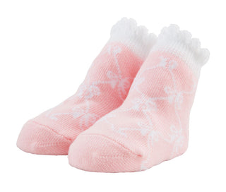 Mudpie Gingham Bow Rattle Toe Socks