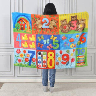 Plush Toddler Blanket Numbers