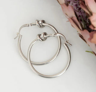 Howard's Silver Knotted Hoop Earrings