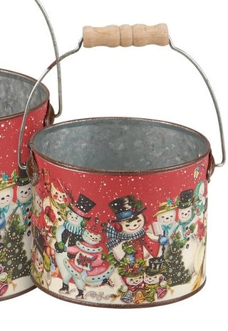 Retro Snowman Bucket Small