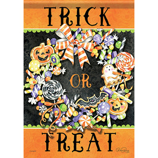 Candy Wreath Garden Flag