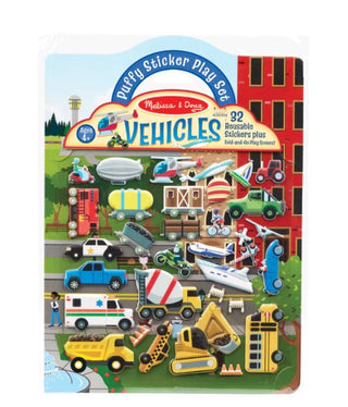 Melissa & Doug Puffy Sticker Play Set Vehicles