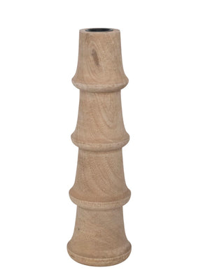Mango Wood Taper Holder, 10”