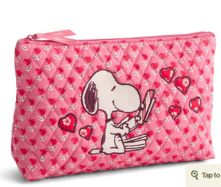 Vera Bradley Peanuts Large Pouch Love is in the Air