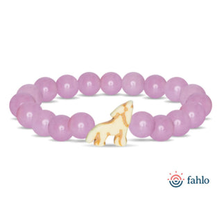Fahlo Scout Wolf Glow-in-the-Dark Bracelet Lilac Glow