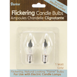 Flickering Candle Bulbs, 2 Pack