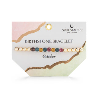 Soul Stacks Birthstone Bracelet October