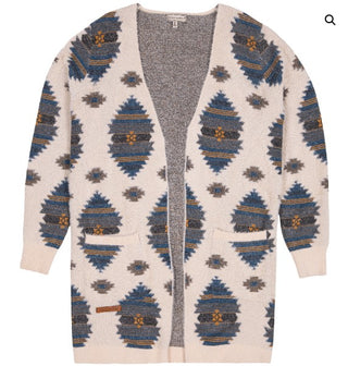Simply Southern Fuzzy Cardigan Tribe Large