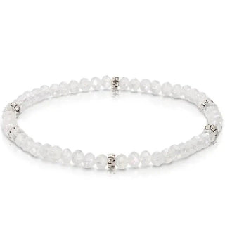 My Fun Colors Mini Crystal Bracelet Ice White Silver Accent