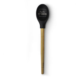 Krumbs Kitchen Spoon with Gold Handle Lets Get Cooking