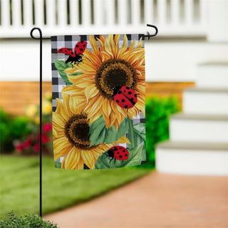 Sunflower Ladybugs Garden Flag