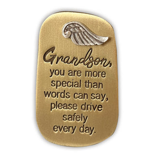 Drive Safely Visor Clip Grandson