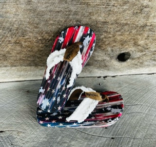Gypsy Jazz Tallulah White Sandals American Flag