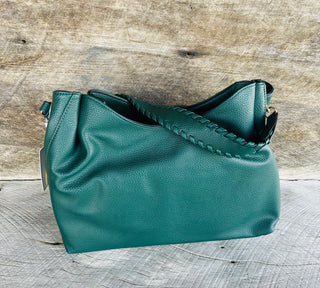 Jen & Co Grace Tote Bag Hunter Green M2764