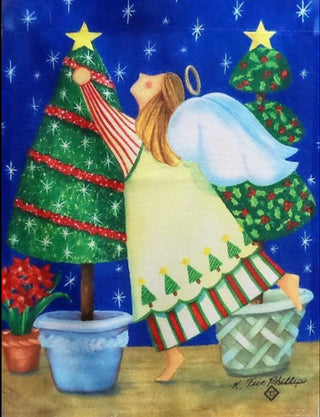 Topiary Angel Standard House Flag