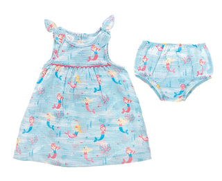 Mudpie Mermaid Baby Dress Set