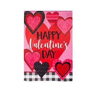 Patterned Valentine Hearts Standard House Flag