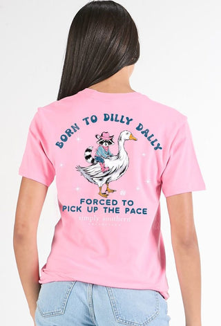 Simply Southern Short Sleeve Dilly Washed Pink