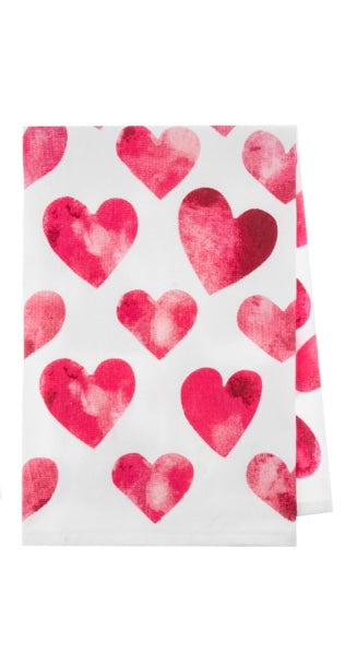 Watercolor Heart Teatowel