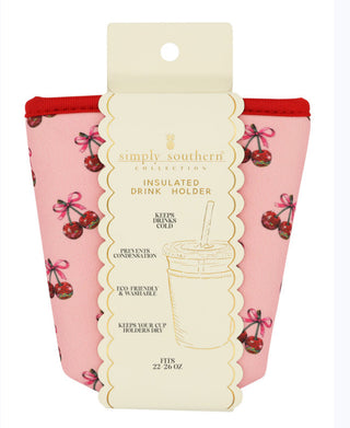Simply Southern Small Drink Sleeve Cherry