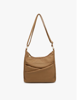 Jen & Co Lillian Dual Compartment Crossbody Walnut M2798