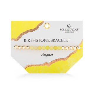 Soul Stacks Birthstone Bracelet August