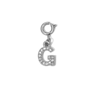 My Fun Colors Rhinestone Initial Silver G