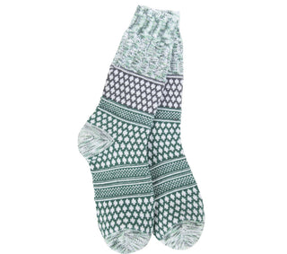 World's Softest Socks Holiday Textured Crew Spruce Multi
