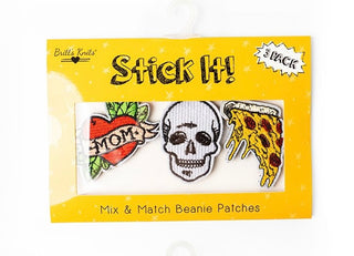 Britt’s Knits Beanie Stick It Patch Set Skull