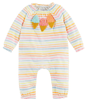 Mudpie Baby Bodysuit with Crochet Ice Cream