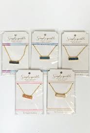 Sparkle Rectangle Necklaces Blue-Purple