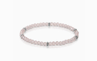 My Fun Colors Mini Crystal Bracelet Light Pink Silver Accent