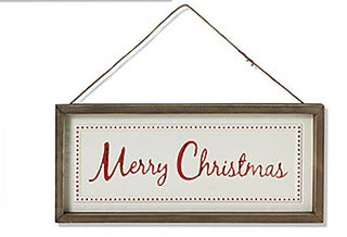 Wood and Metal Merry Christmas Sign