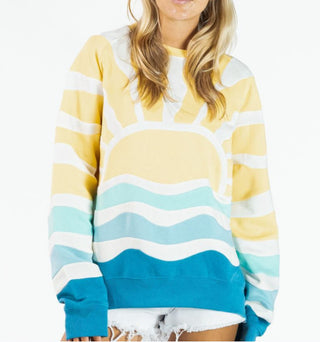 Simply Southern Crewneck Patchwork Yellow Sun