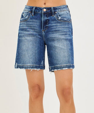 Risen Slouchy Bermuda Shorts Dark Wash 6458