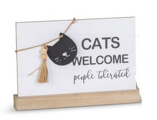 Cats Welcome Sign