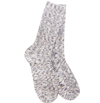 World's Softest Socks Weekend Cable Crew Cookie Dough Multi
