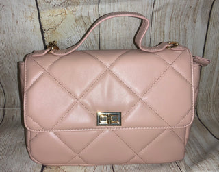 Jen & Co Twist Lock Crossbody Mauve EH4455