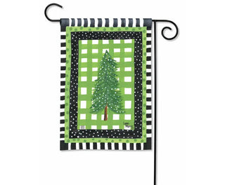 Snowy Pines Garden Flag