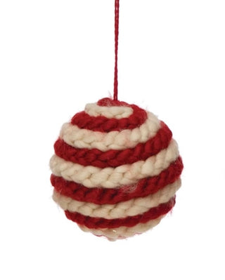 Crocheted Fabric Ball Ornament