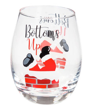 Bottoms Up Stemless Wine Glass