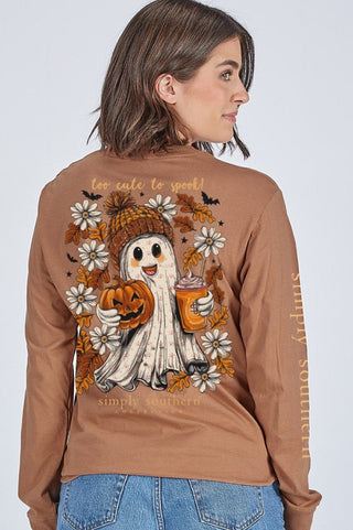 Simply Southern Long Sleeve Tee Ghost Chestnut